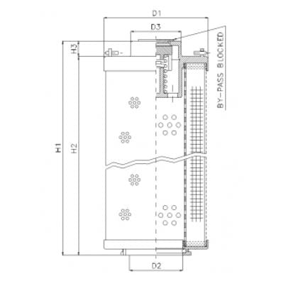 RHR660S25V/2 filter element for return filter