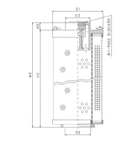 RHR750G20B/5 filter element for return filter