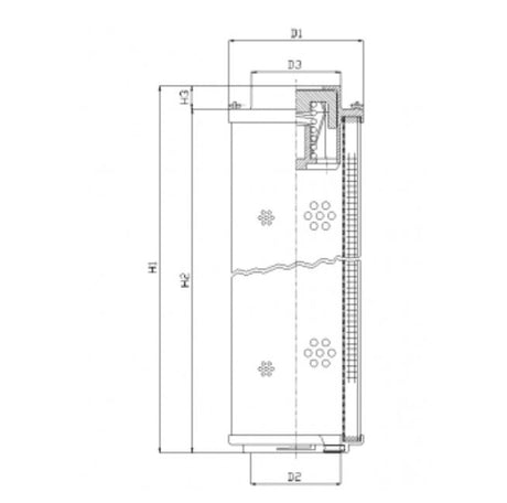 RHR850G20V hydraulic filter element