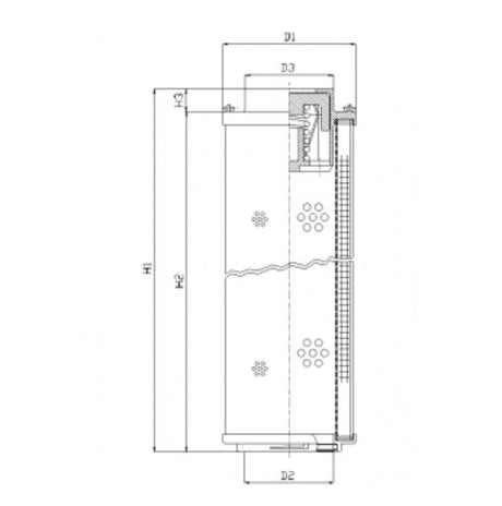 RHR850N20V filter element for return filter