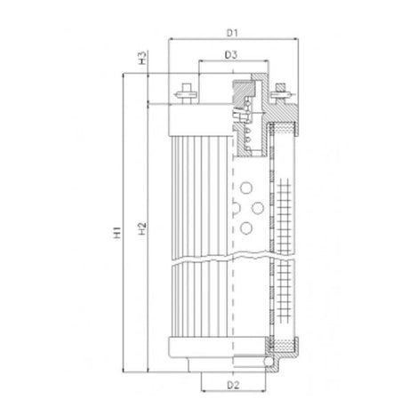 RHR950A03B filter element for return filter