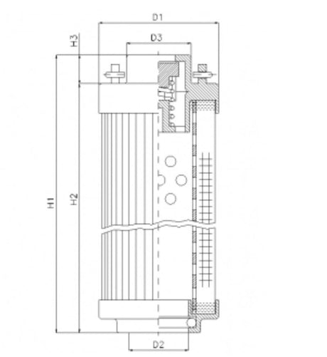 RHR950B25V Filter element for return filter