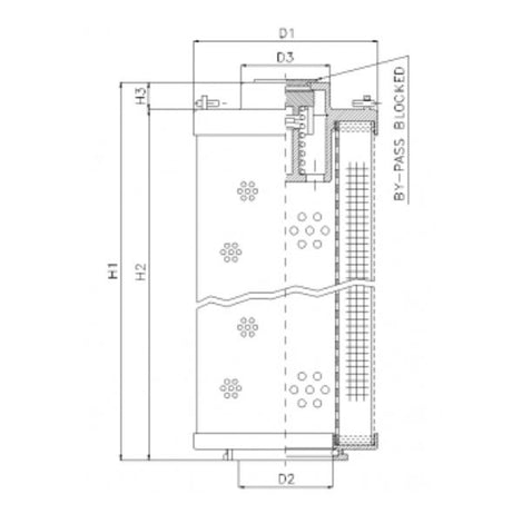 RHR950D10B filter element for return filter