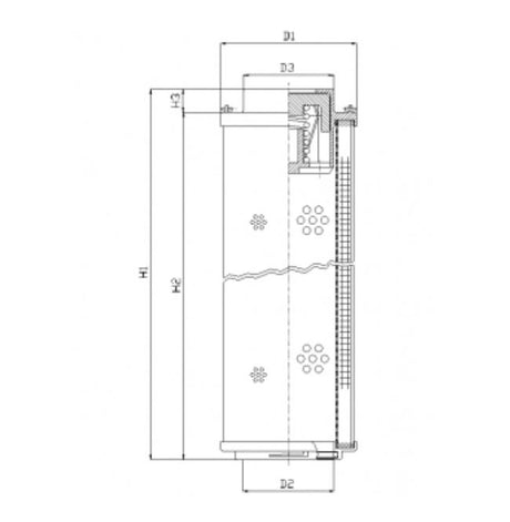 RHR950N05B filter element for return filter