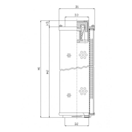 RHR950N20V filter element for return filter