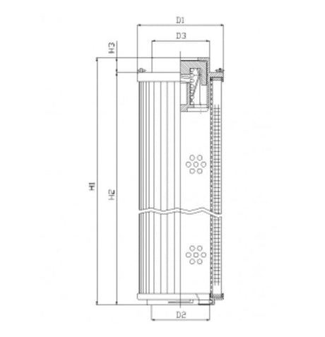 RHR950S100V filter element for return filter