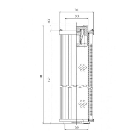 RHR950S25V filter element for return filter