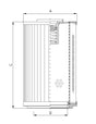 RLR1201B25B hydraulic filter element