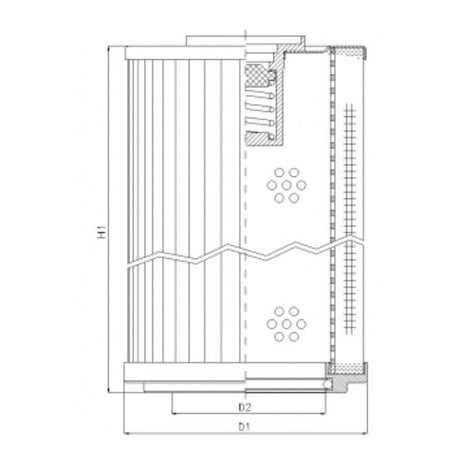 RLR1201D10B filter element for return filter
