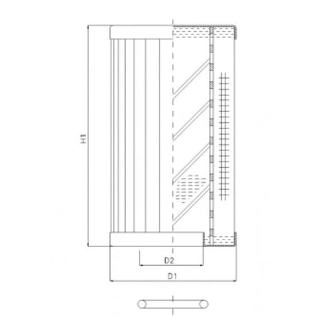 RLR120B500B/5 filter element for return filter