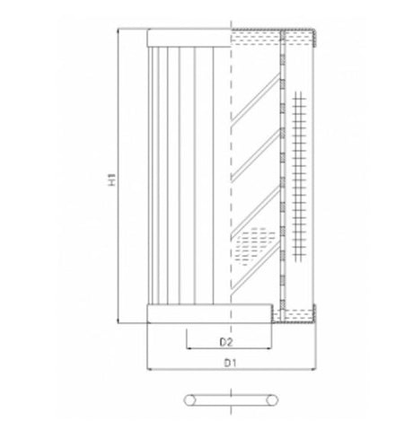 RLR175B25B/5 Filter element for return filter