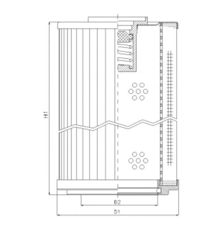 RLR2001D10B filter element for return filter