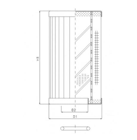 RLR320B25B/5 filter element for return filter