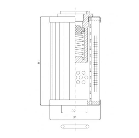 RLR320E15B hydraulic filter element