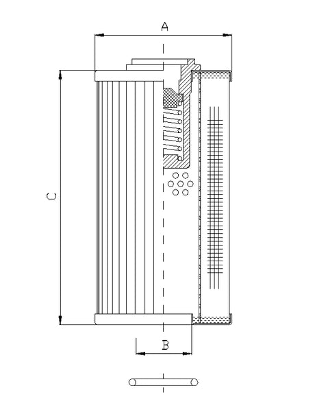 RLR330E20B Filter element for return filter