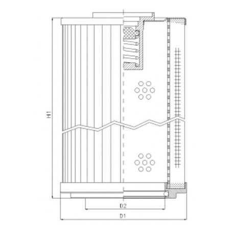 RLR41B25B filter element for return filter