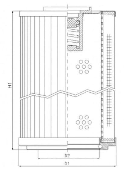 RLR631E03V Filter element for return filter