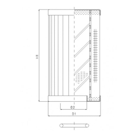RLR70E05B/5 filter element for return filter