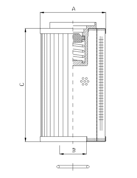 RLR950B80B Filter element for return filter