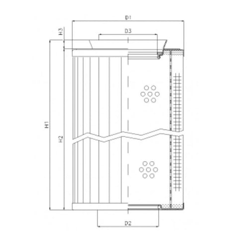 RMR435E03B filter element for return filter