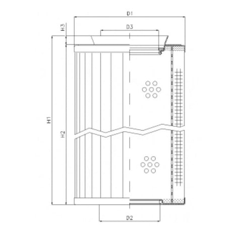 RMR438B60B filter element for return filter