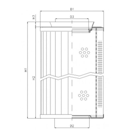 RMR438E03B filter element for return filter