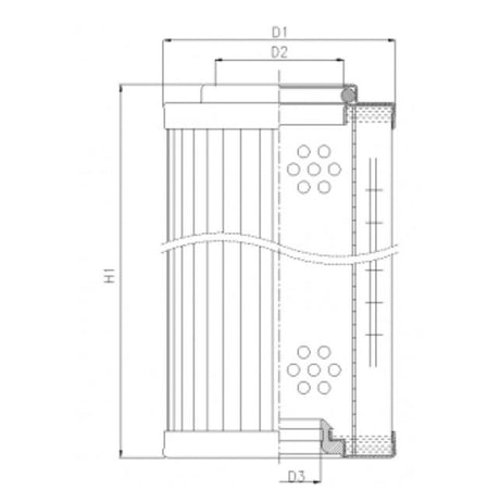 RMR443B40B filter element for return filter