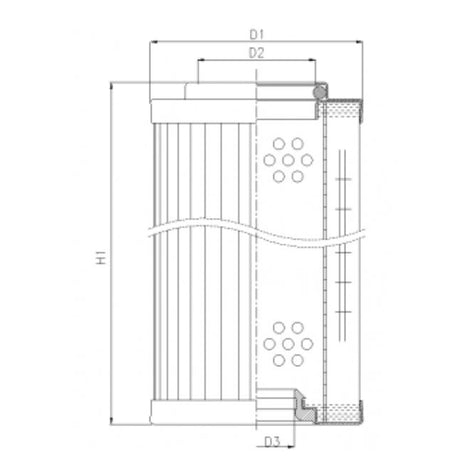 RMR443E05B filter element for return filter