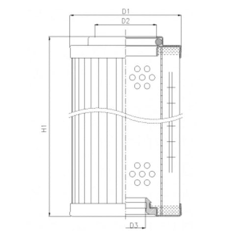 RMR444B100B filter element for return filter