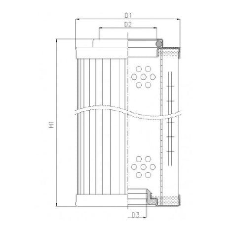 RMR444E10V Filter element for return filter