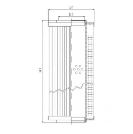 RMR493B100B filter element for return filter