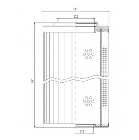 RMR690B100B filter element for return filter