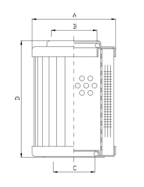 RMR690B25B Filter element for return filter