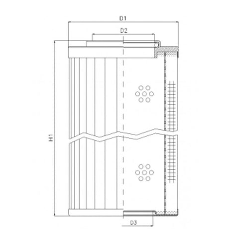 RMR690B60B filter element for return filter