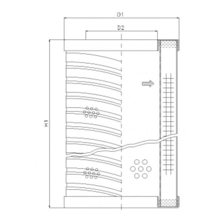 RVR06A10B filter element for return filter