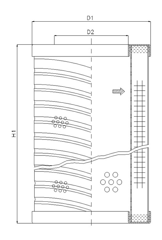 RVR06B60B hydraulic filter element