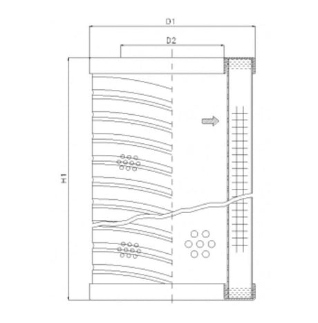 RVR06E10B filter element for return filter