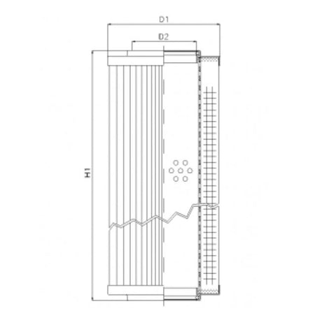 RVR10005E05B filter element for return filter