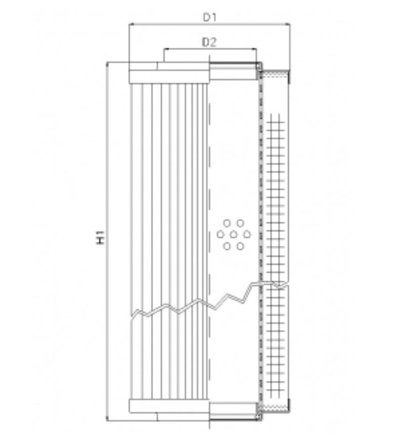 RVR10008B1500B hydraulic filter element
