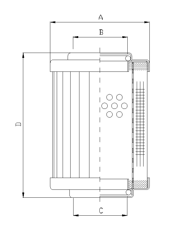 RVR10008B25V hydraulic filter element
