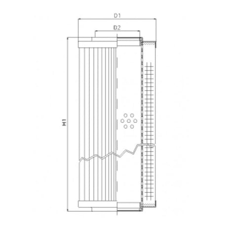 RVR10018B25B filter element for return filter