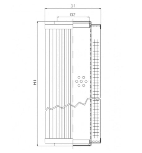 RVR10055E05B Filter element for return filter