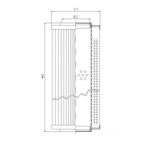 RVR10095B100B filter element for return filter