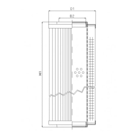 RVR10145B80B filter element for return filter