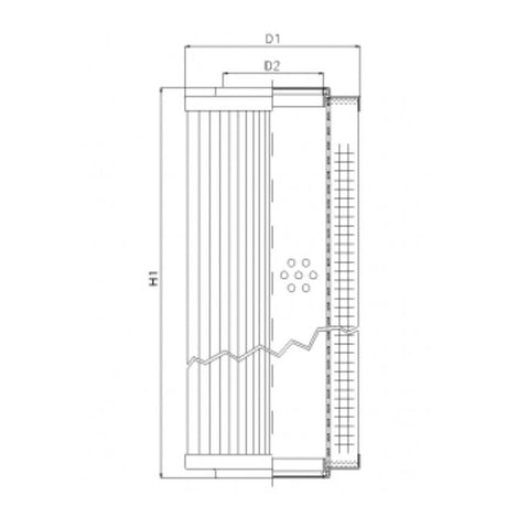 RVR10200K05B filter element for return filter