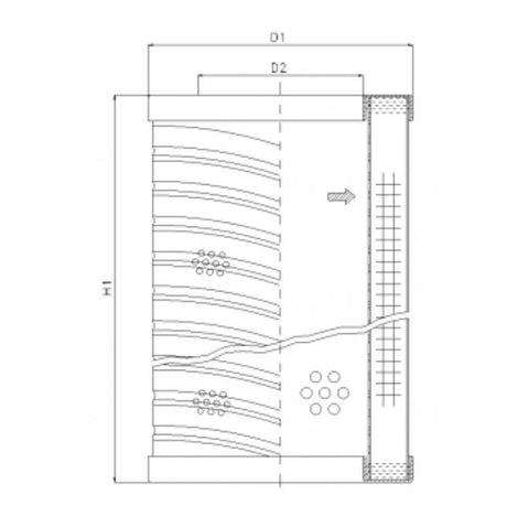 RVR10B40B filter element for return filter