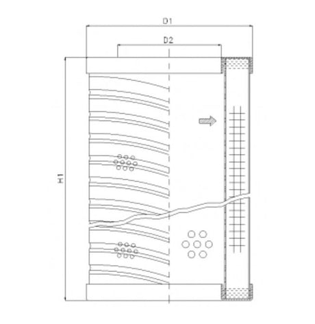 RVR10E03B filter element for return filter