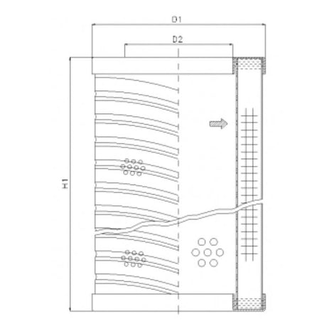 RVR10E05B filter element for return filter