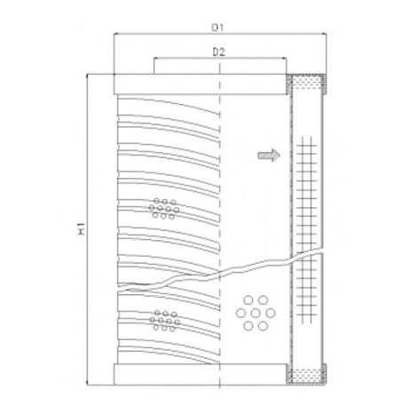 RVR10L05B filter element for return filter