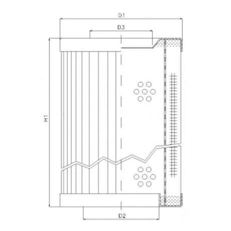 RVR110E05B filter element for return filter